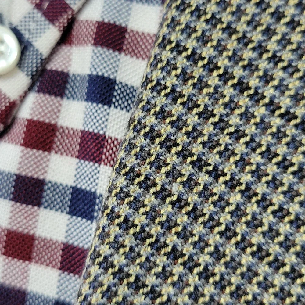 Joseph Abboud‎ Men's Sport Coat Blazer Three Button Beige Silk Wool Size 42L